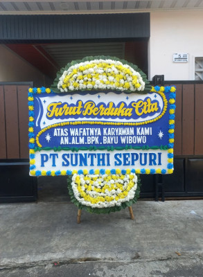 Papan Bunga Duka di Kebon Sirih