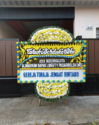 Papan Bunga Duka di Kebon Sirih
